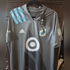 NWT. Minnesota United Soccer Jersey. Grey Size XL. Originally $150